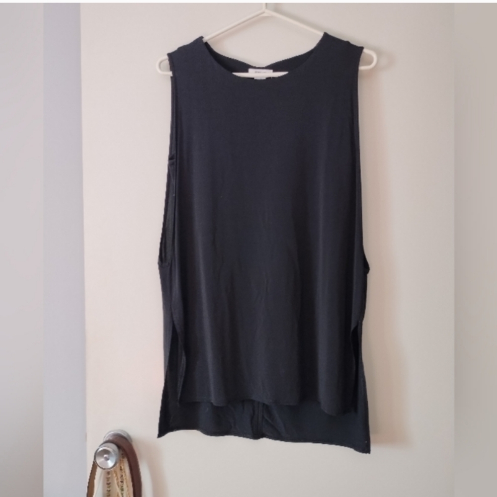 HELMUT LANG Black Jersey Keyhole Back Sleeveless Top M - Picture 8 of 9